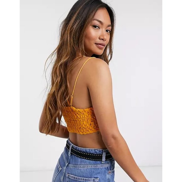 NWT FREE PEOPLE INTIMATELY FP ONE ADELLA BRALETTE, SUN YELLOW SIZE: S - Picture 6 of 6